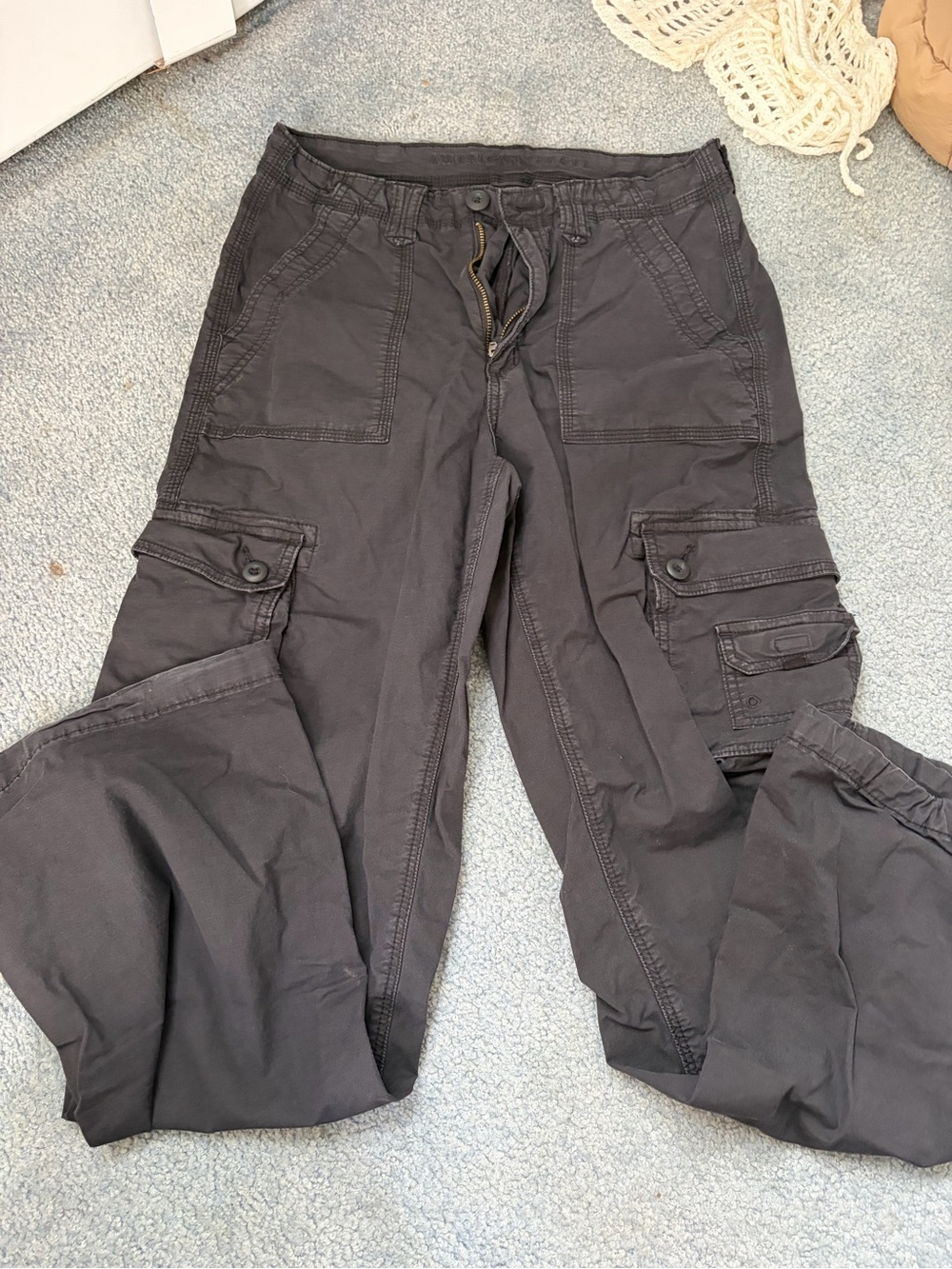 American Eagle Outfitters Black Cargo Jogger Pants